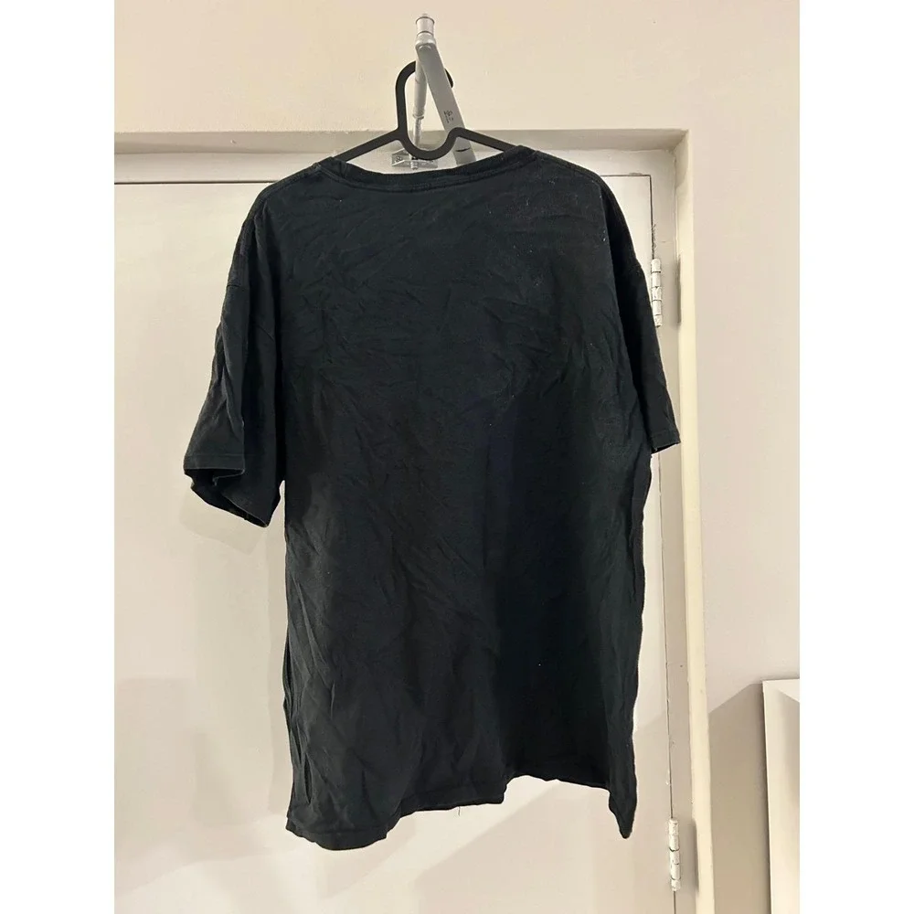Champion Mens Script Logo Graphic T-Shirt Black Large Short Sleeve Tee - Picture 4 of 7